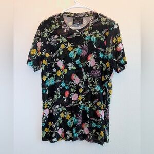 Johnny Was Floral Elsinore Mesh Tee Size XL